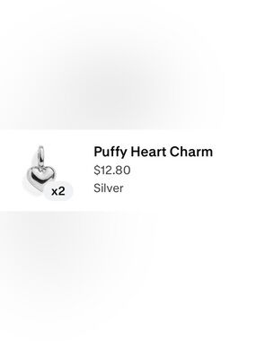 Wear Felicity - Puffy Heart Charm Pendant - Sterling Silver Finish